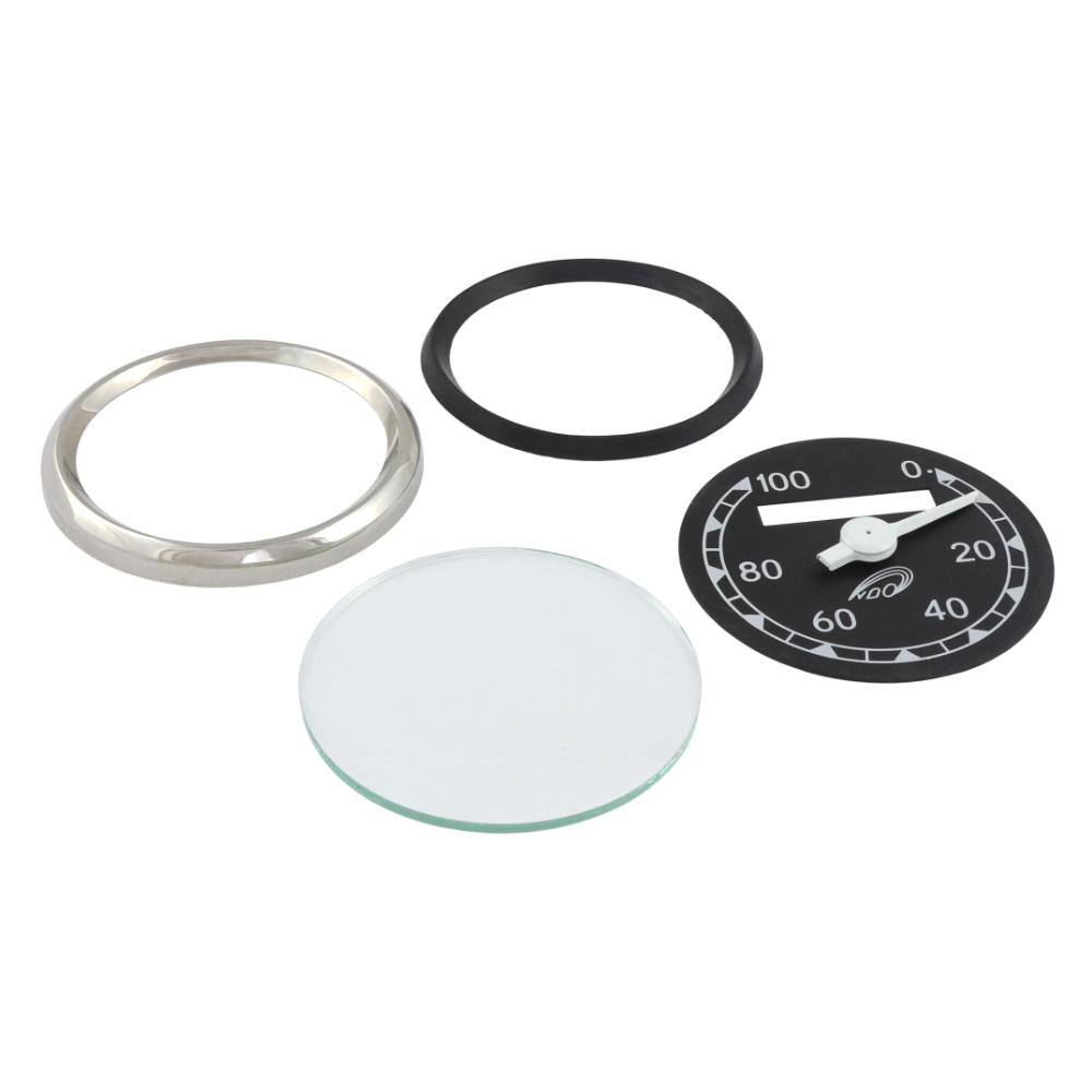 Speedometer repair kit (100km/h), "VDO" black base, No.2 - ČZ 125/150, ČZ 501