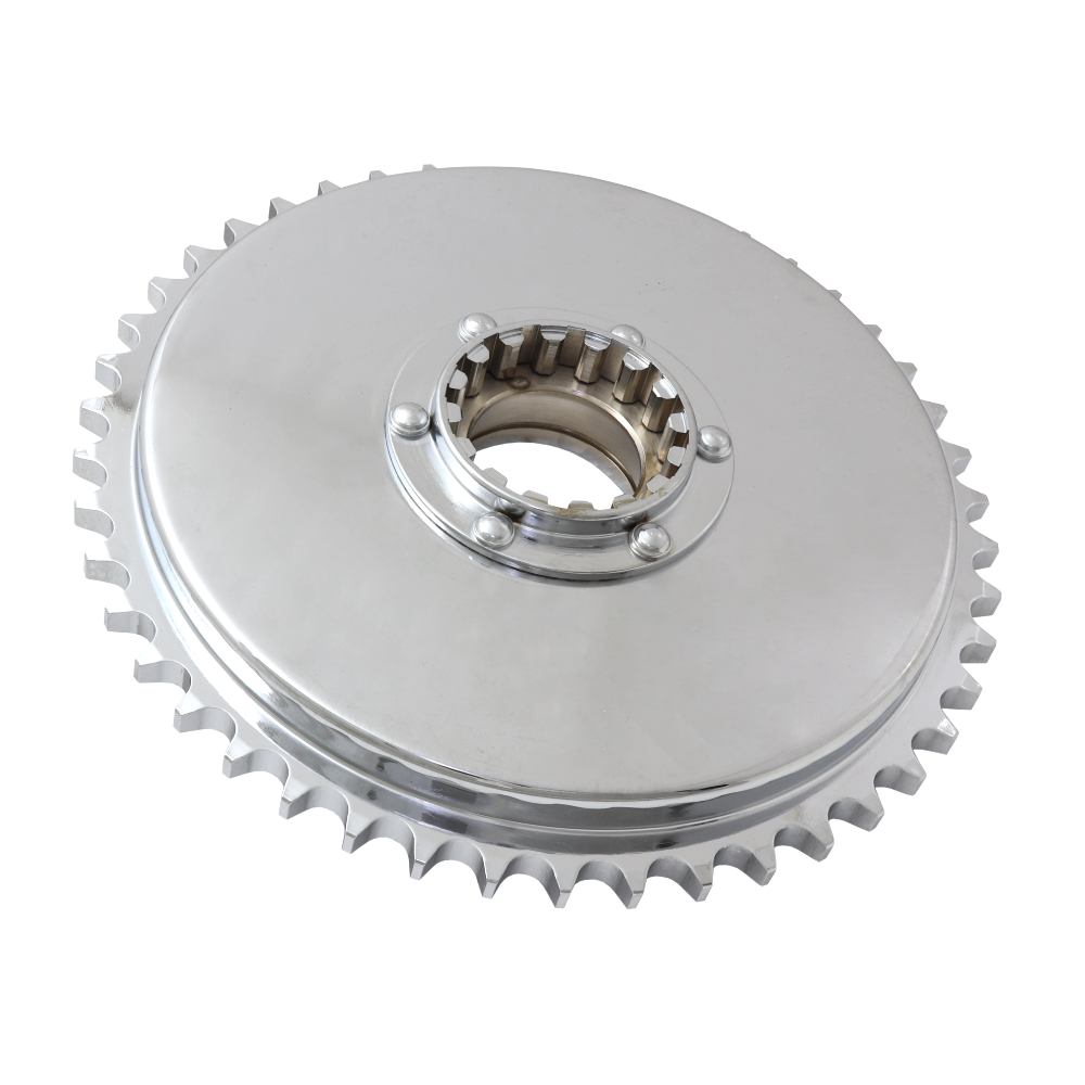 Rosette with hub 46t., CHROME (CZ) - JAWA 500 OHC 00,01