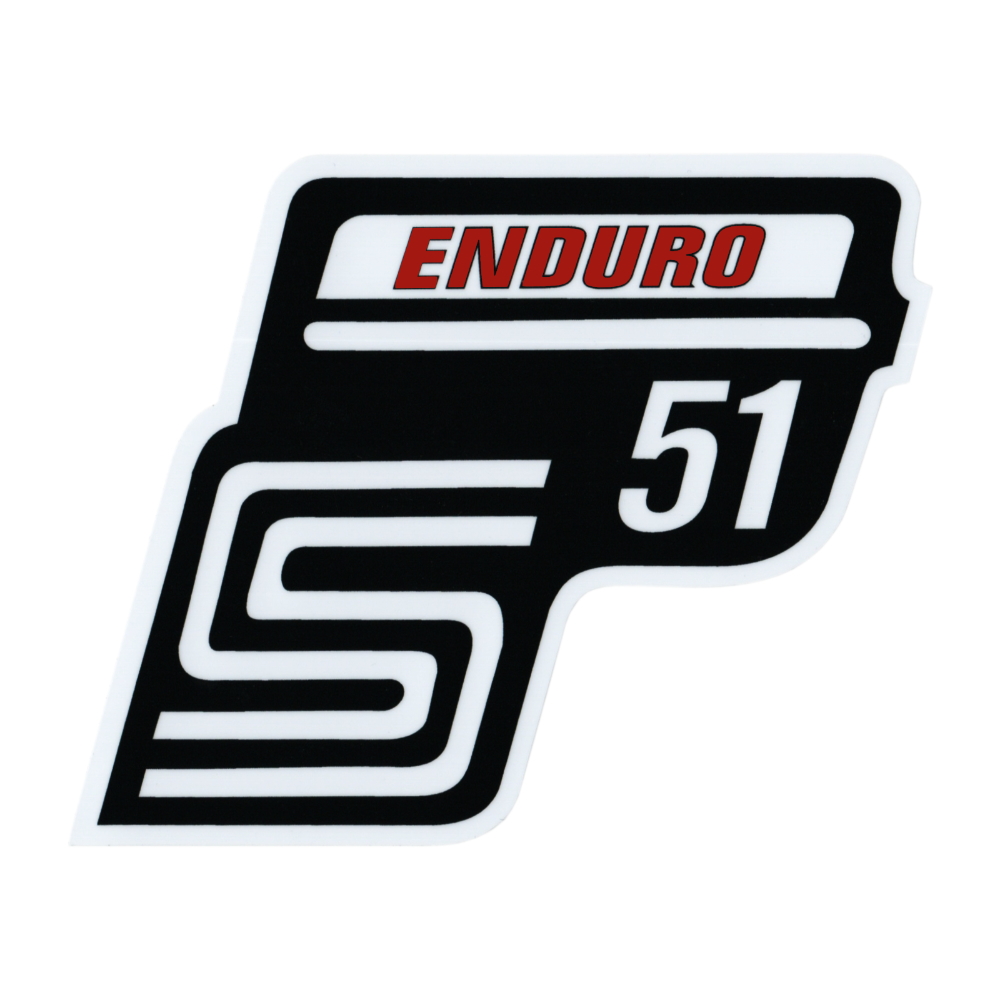 Sticker of cover "ENDURO", RED - Simson S51