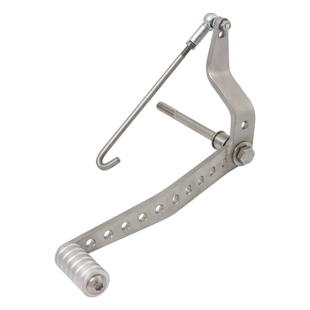 Gear lever, STAINLESS STEEL (cross), TUNING (CZ) - JAWA 50 550-555