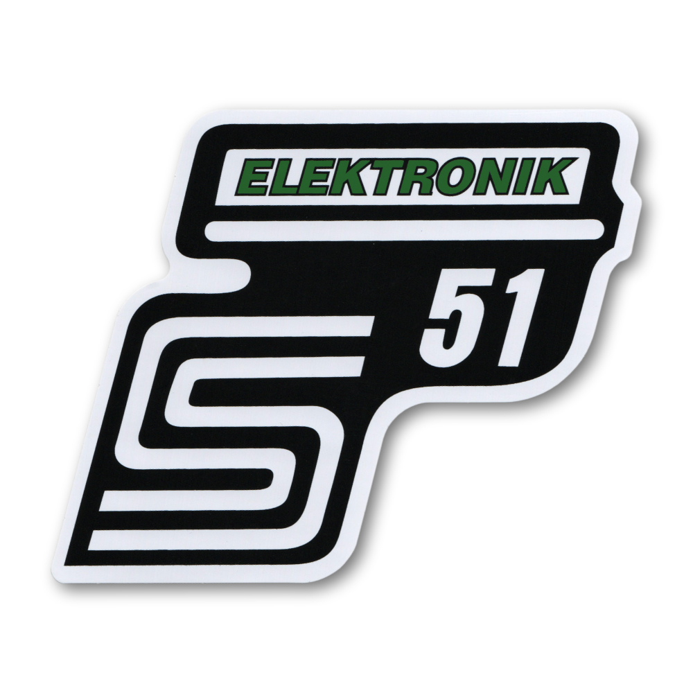 Sticker of cover "ELECTRONIC", GREEN - Simson S51