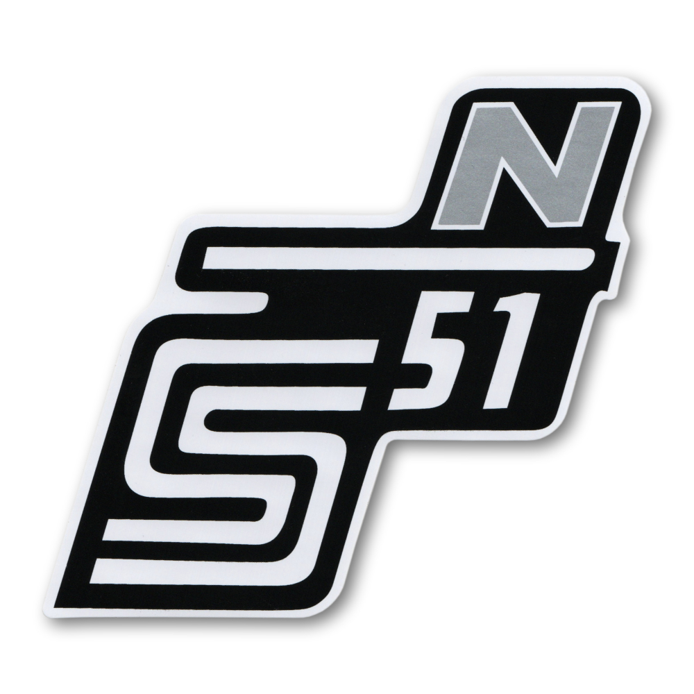 Sticker of cover "N", SILVER - Simson S51