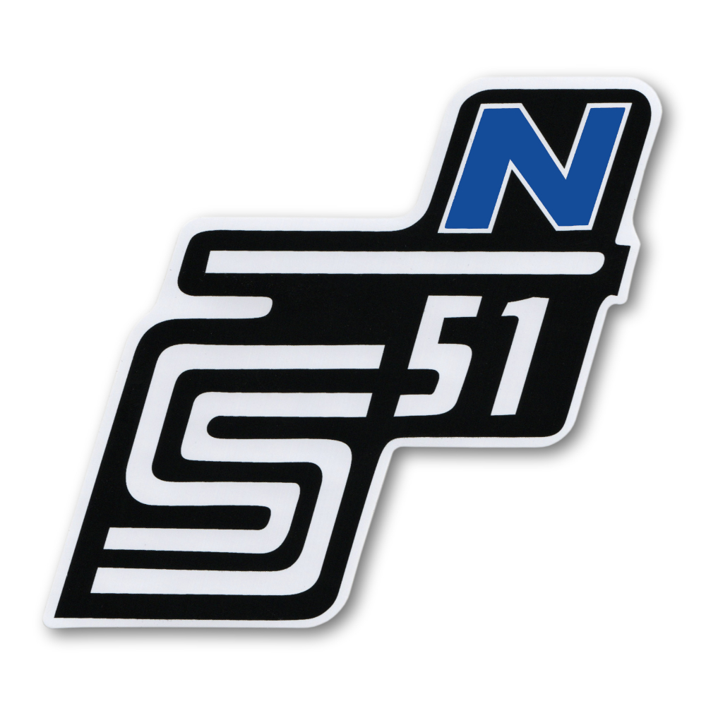 Sticker of cover "N", BLUE - Simson S51