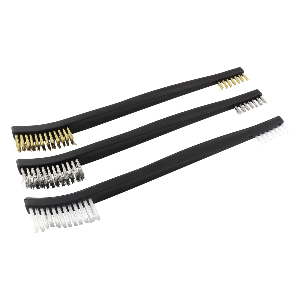 Cleaning brushes (BRASS / STAINLESS STEEL / NYLON), set of 3 - UNI