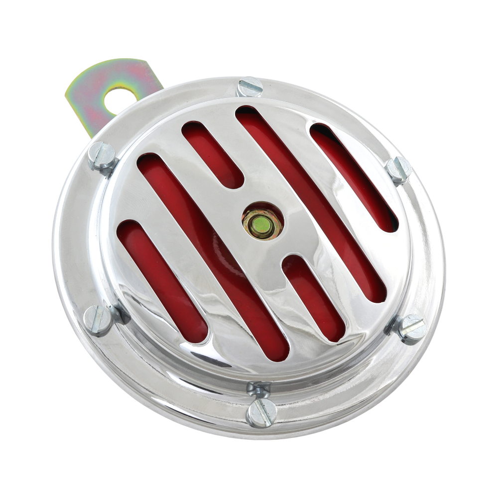 Horn 6V, CHROME / RED - JAWA 350 634, ČZ 476-488