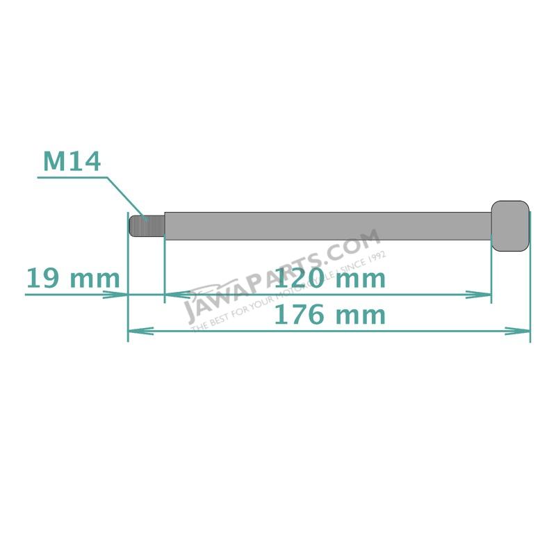 Kolben links ø59,00 ALMET ähnlich Megu für Jawa 350 Typ 360 361 362 633 634  - 25,95 €