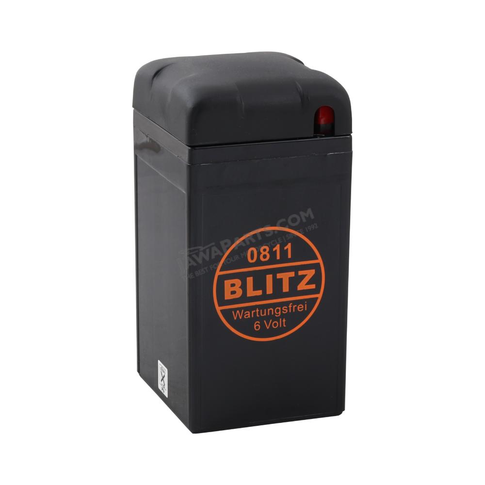 Batterie 6V 12Ah BLITZ 0811 (Gel - wartungsfrei) mit Deckel - Simson AWO,  MZ, EMW von Blitz