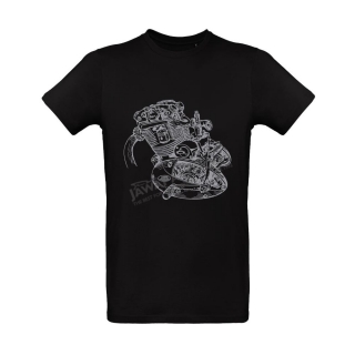 T-Shirt (L), black - Engine of JAWA 500 OHC