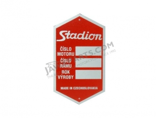 Type label, PRINTED, RED - Stadion