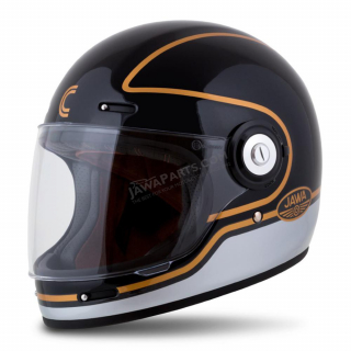Helmet (M) FIBRE JAWA SPORT, CASSIDA (BLACK/SILVER/RED)