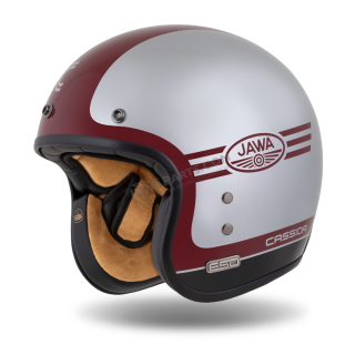 Helmet (L) ESO JAWA PANEL, CASSIDA (RED/SILVER/BLACK)