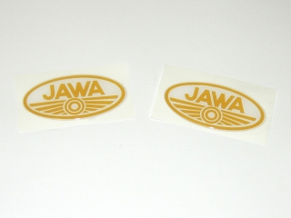 Sticker Jawa oval 3D-GOLD 7cm-2pcs