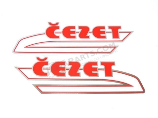 Sticker ČEZET red- set 2pcs