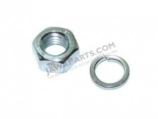 Nut of front wheel axis M12 with washer, ZINC - Pérák