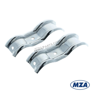 Induction coil holders (2pcs), CHROME (MZA) -  Simson S50, S51, S70