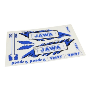 Set of stickers (JAWA), BLUE - Babetta 210