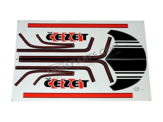Set of stickers, RED/BLACK - ČZ 472