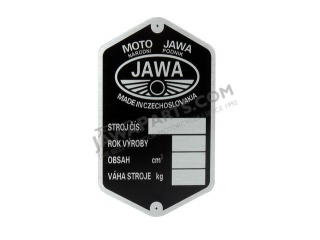 Label type, PRINTED (NATIONAL COMPANY) - JAWA Pérák
