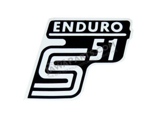 Sticker of cover ENDURO, WHITE - Simson S51