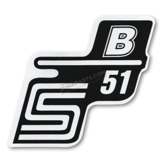 Sticker of cover "B", WHITE - Simson S51