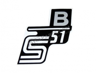 Sticker of cover S51 B, SILVER - Simson S51