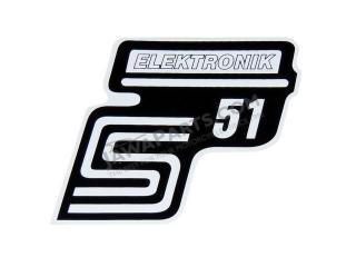 Sticker of cover ELEKTRONIK, WHITE  - Simson S51