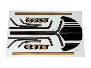 Set of stickers, BLACK/GOLD - ČZ 472