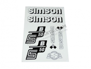 Stickers set S50 B (IFA), WHITE - Simson S50