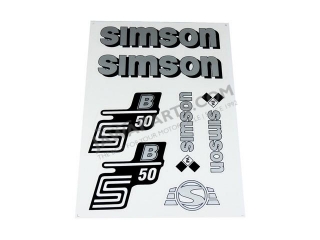 Stickers set S50 B (IFA), SILVER - Simson S50