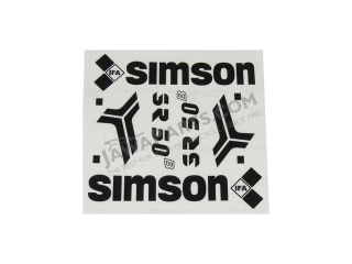 Stickers set SR 50 B (IFA), BLACK - Simson SR
