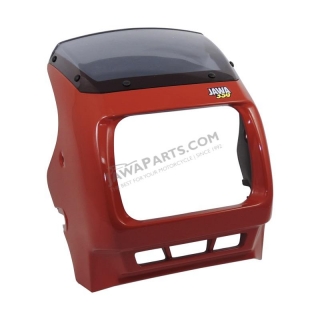Mask of front lamp, complete RED - JAWA 350 640