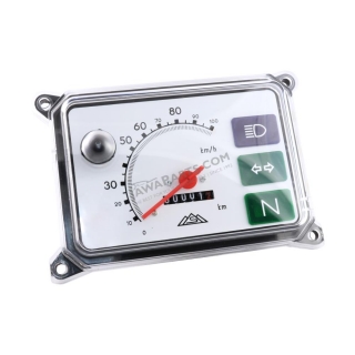 Speedometer, WHITE (MZA) - Simson SR50, SR80