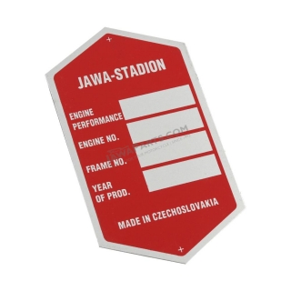 Frame label (printed), RED - Stadion S23