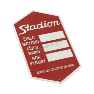 Frame label (etched), RED - Stadion