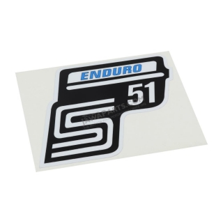 Sticker of cover ENDURO, BLUE (type 2) - Simson S51