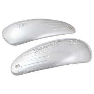 Fuel tank covers L+R, CHROME - JAWA Panelka, Sport