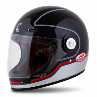 Helmet (2XL) FIBRE JAWA SPORT, CASSIDA (BLACK/SILVER/RED)