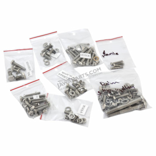 Complete set of screws, POLISHED STEEL - Babetta 210