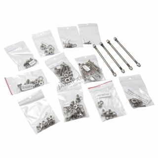 Complete set of screws, POLISHED STEEL - Jawetta