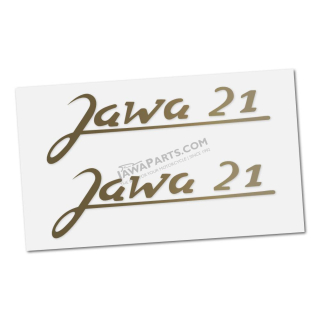 Sticker JAWA 21 (inscription), GOLD (2pcs)