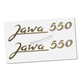 Sticker JAWA 550 (inscription), GOLD (2pcs)