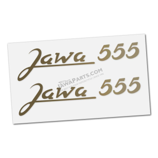 Sticker JAWA 555 (inscription), GOLD (2pcs)