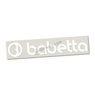 Sticker of fuel tank Babetta (inscription), WHITE (1pc)