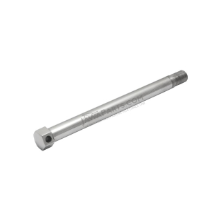 Wheel axle (FRONT), POLISHED STAINLESS - ČZ 125/150 C