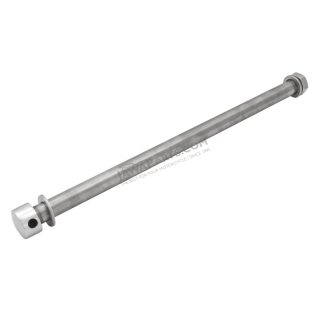 Wheel axle with nut (REAR), POLISHED STAINLESS - JAWA 500 OHC