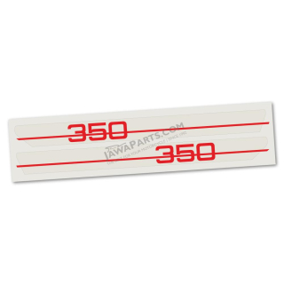 Sticker of fuel tank - JAWA 350, "transparent" (2ks)