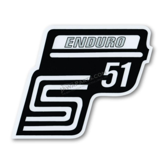 Sticker of cover "ENDURO", SILVER - Simson S51