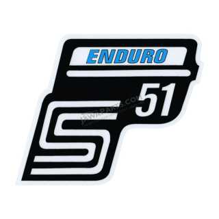 Sticker of cover "ENDURO", BLUE - Simson S51