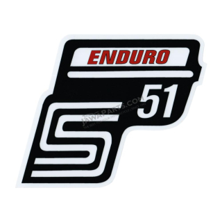 Sticker of cover "ENDURO", RED - Simson S51