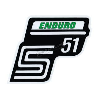Sticker of cover "ENDURO", GREEN - Simson S51